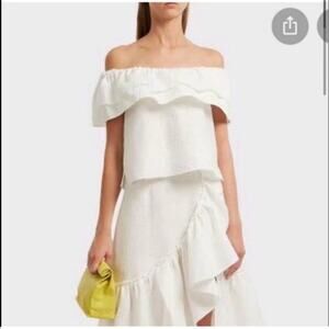 Rachel Comey Folle Off the Shoulder Ruffle Top